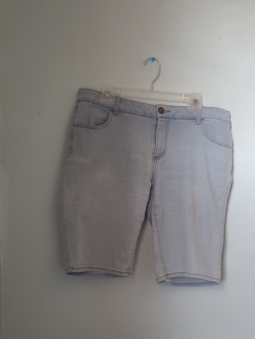 Faded Glory Light Blue Denim Bermuda Shorts